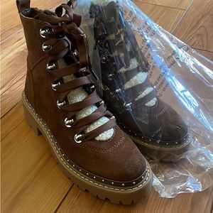 Steve Madden brown combat boots BRAND NEW